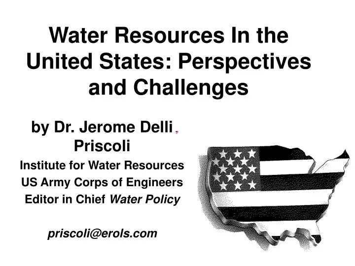 water resources in the united states perspectives and challenges