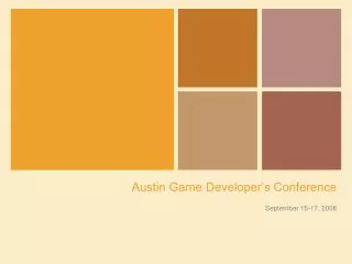 Austin Game Developer’s Conference