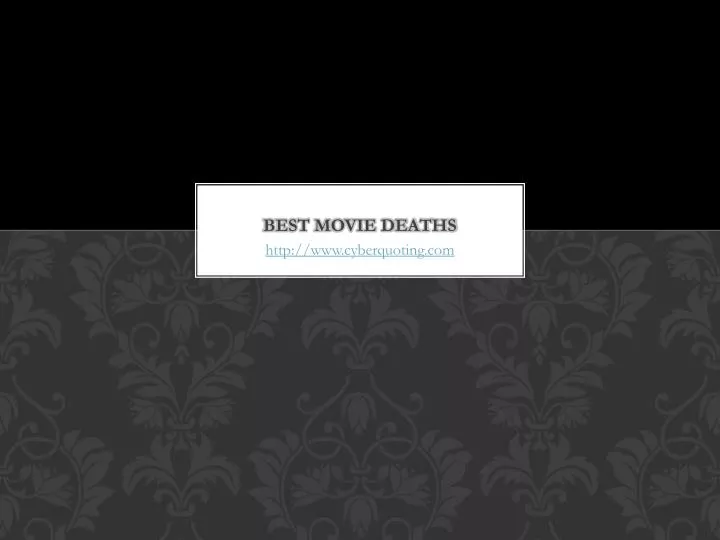 best movie deaths