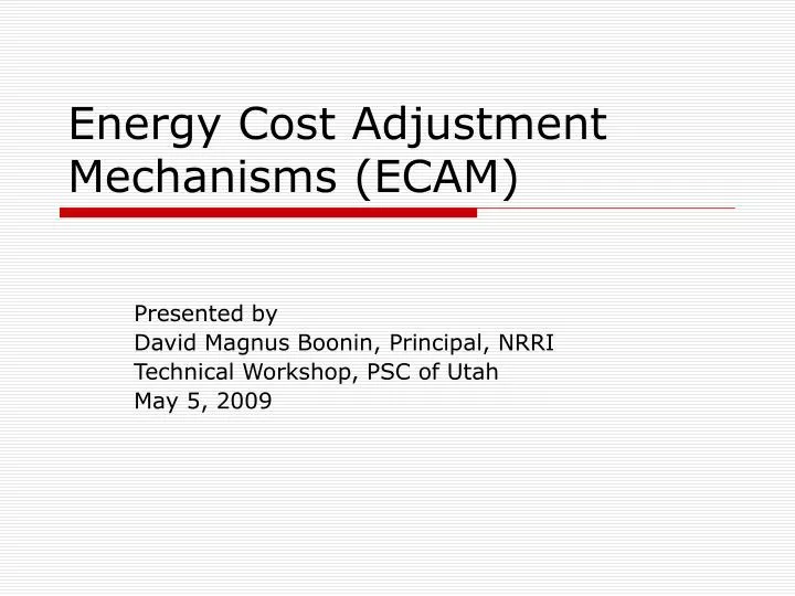 energy cost adjustment mechanisms ecam