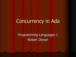 Concurrency in Ada