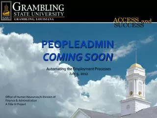 PeopleAdmin Coming soon