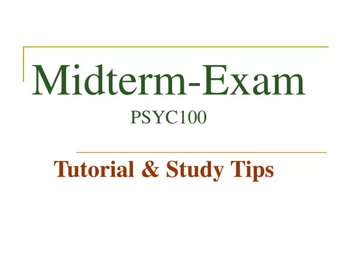 midterm exam psyc100