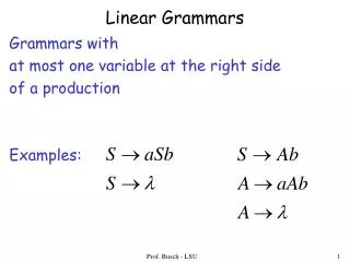 Linear Grammars
