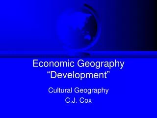 Economic Geography “Development”