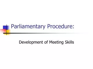 parliamentary procedure