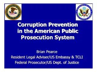 Corruption Prevention in the American Public Prosecution System