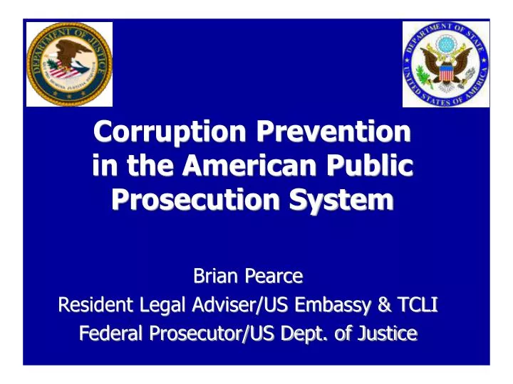 corruption prevention in the american public prosecution system