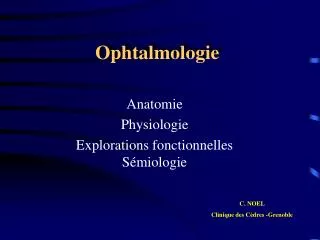 Ophtalmologie