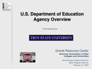 U.S. Department of Education Agency Overview