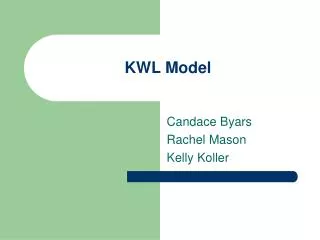 kwl model