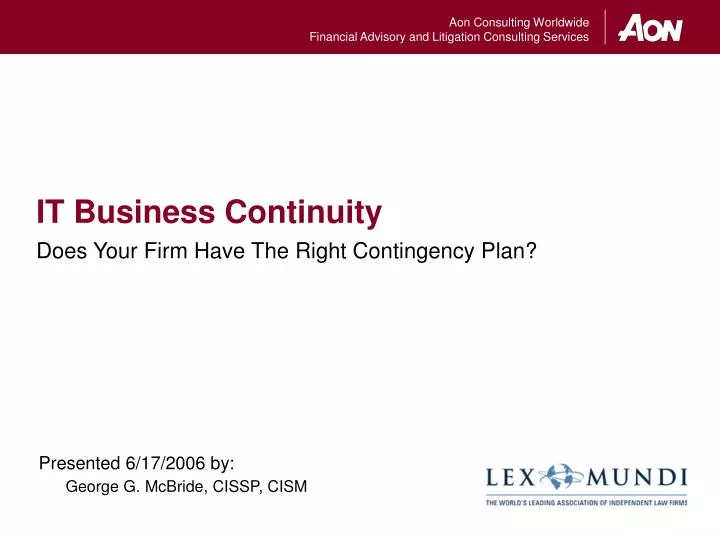 it business continuity