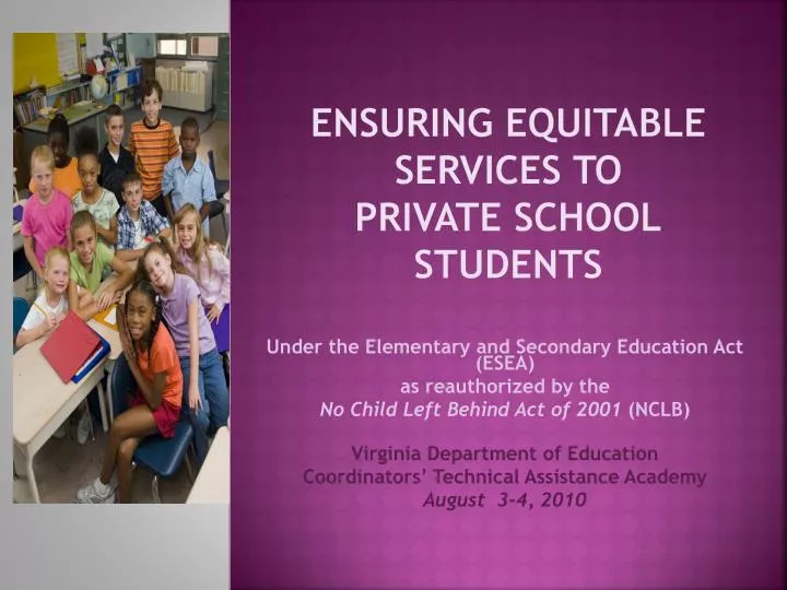 ensuring equitable services to private school students