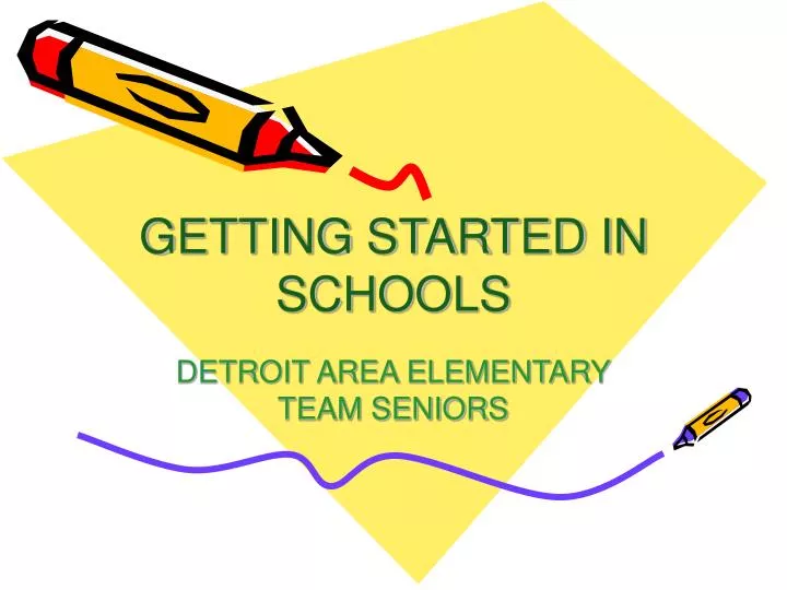 getting started in schools