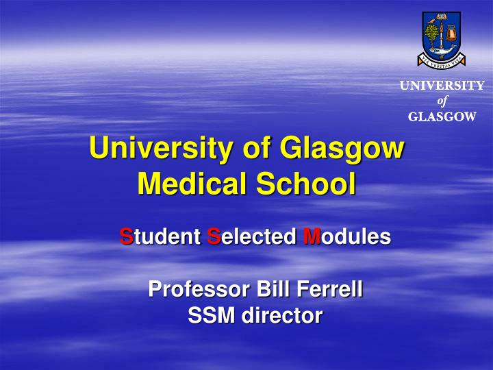 university of glasgow medical school
