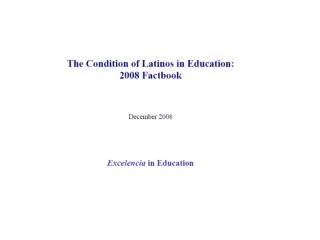 Latinos in Early childhood Education