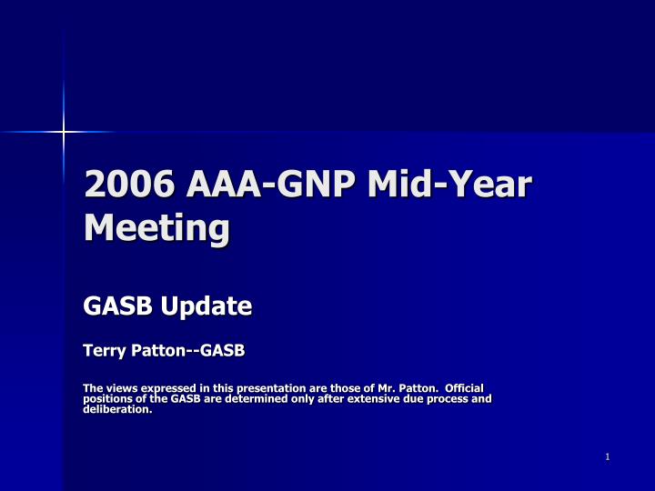 2006 aaa gnp mid year meeting