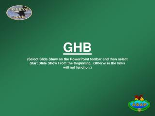 GHB (Select Slide Show on the PowerPoint toolbar and then select Start Slide Show From the Beginning. Otherwise the lin