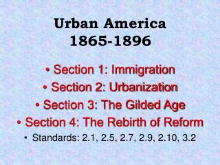 Urban America 1865-1896