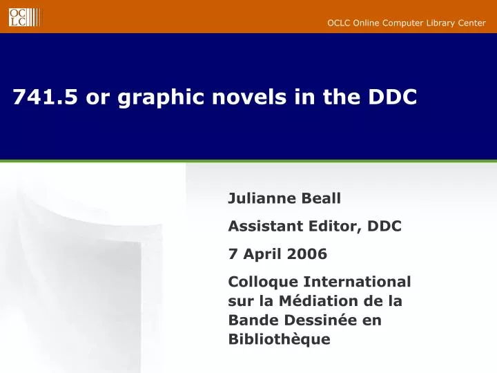 741 5 or graphic novels in the ddc