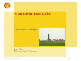 Shale Gas in South Africa