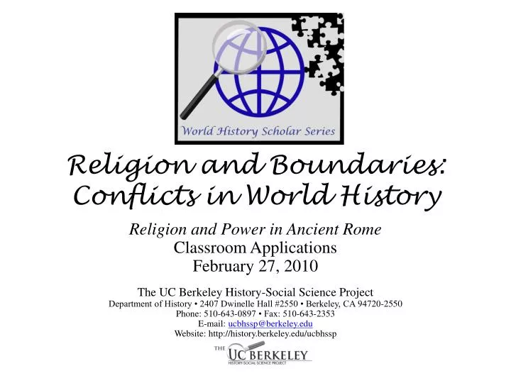 religion and boundaries conflicts in world history