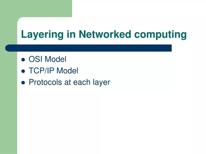 layering in networked computing
