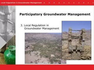 Participatory Groundwater Management