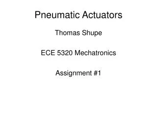 Pneumatic Actuators
