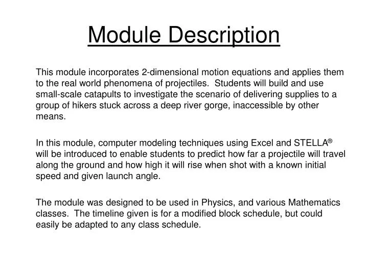 module description