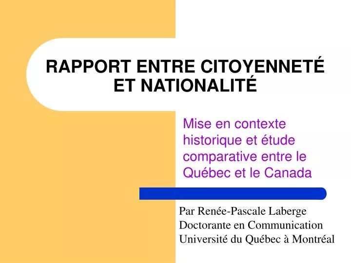 rapport entre citoyennet et nationalit