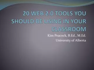 20 WEB 2.0 TOOLS YOU SHOULD BE USING IN YOUR CLASSROOM