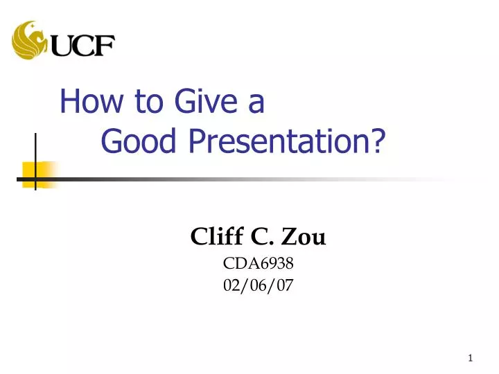 how to give a good presentation