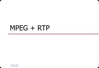 MPEG + RTP