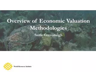 Overview of Economic Valuation Methodologies Suzie Greenhalgh