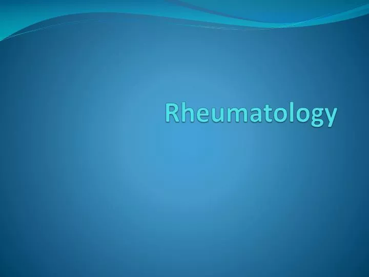 rheumatology