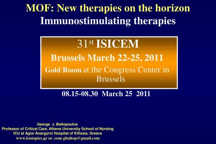 mof new therapies on the horizon immunostimulating therapies