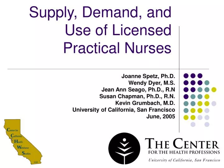 supply demand and use of licensed practical nurses