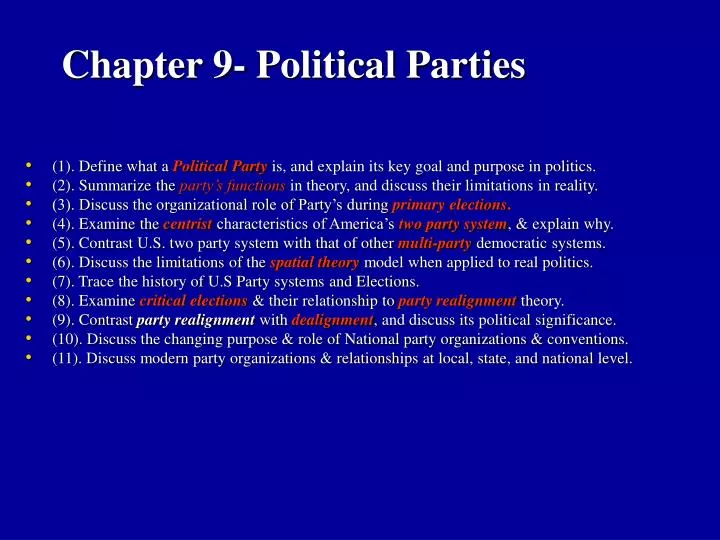 chapter 9 political parties