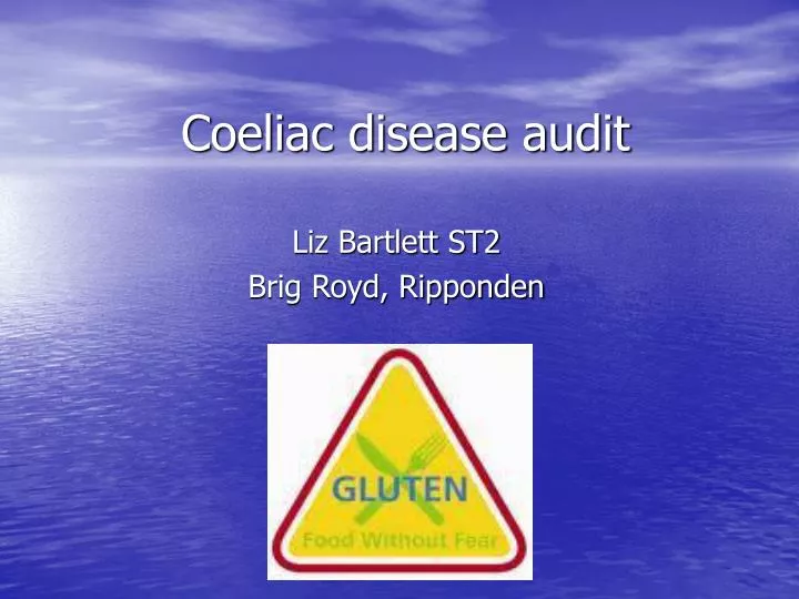 coeliac disease audit