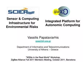 Sensor &amp; Computing Infrastructure for Environmental Risks