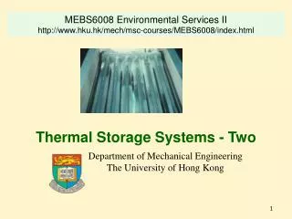 Thermal Storage Systems - Two