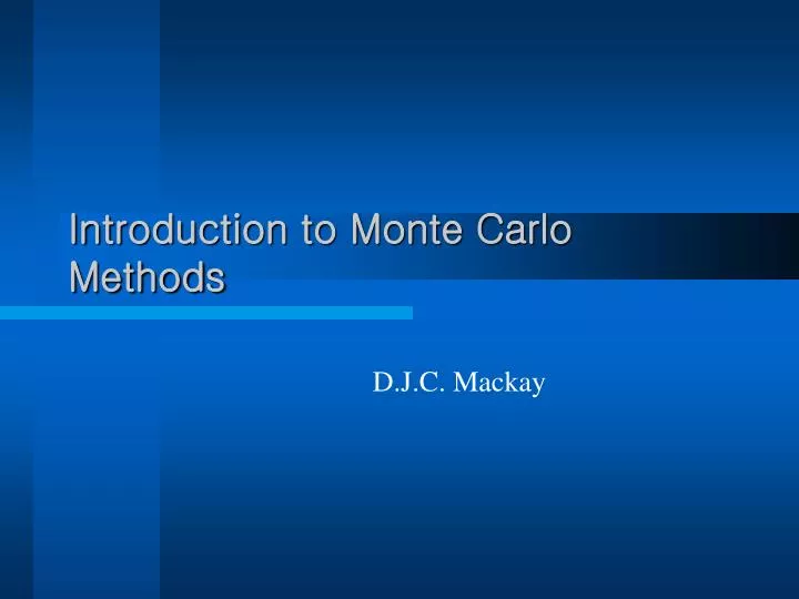 introduction to monte carlo methods