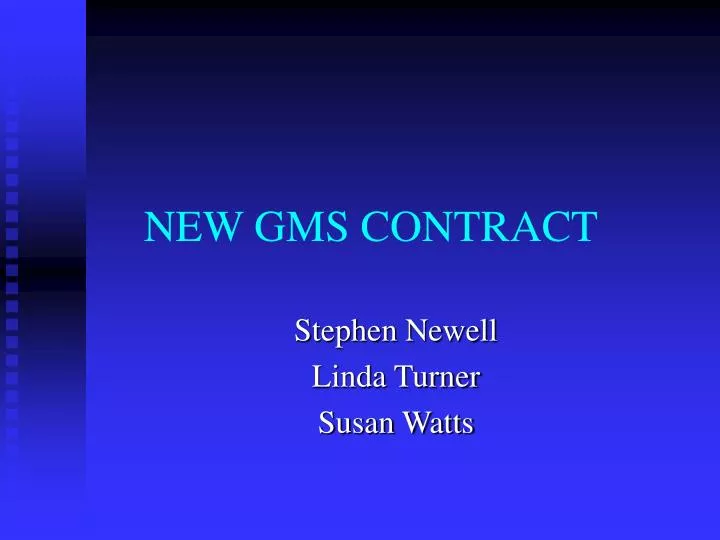 new gms contract