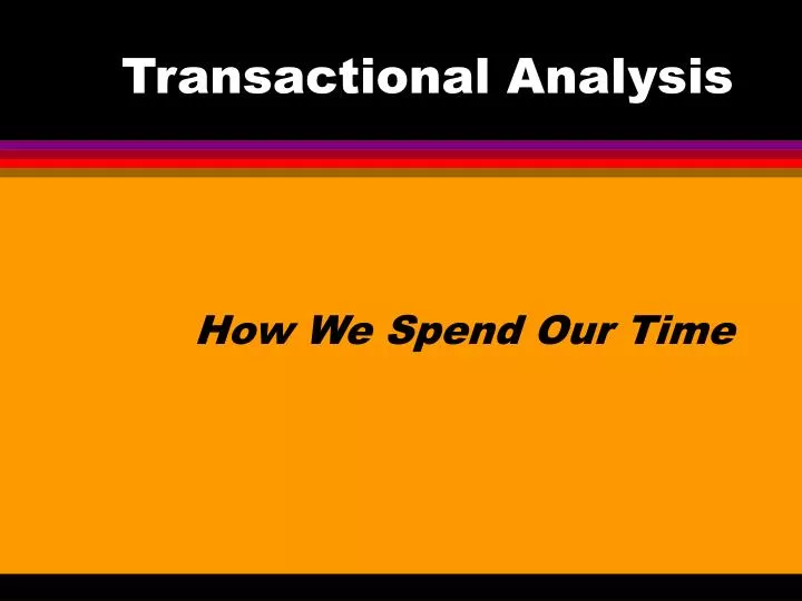 transactional analysis