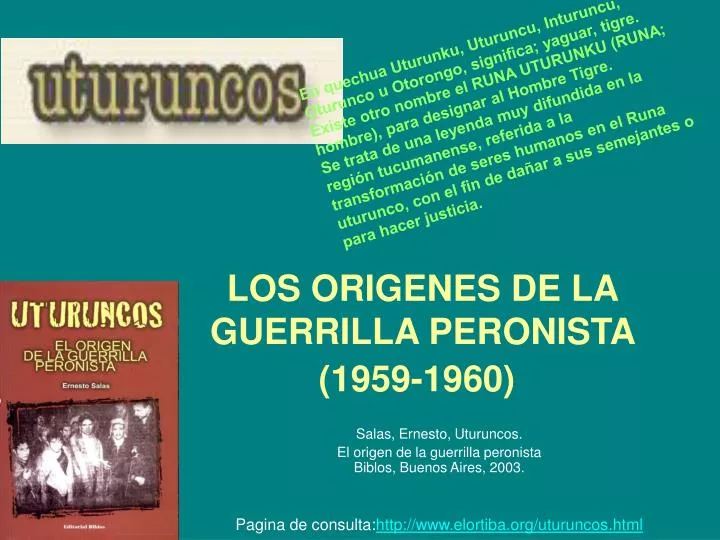 los origenes de la guerrilla peronista 1959 1960
