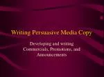Writing Persuasive Media Copy