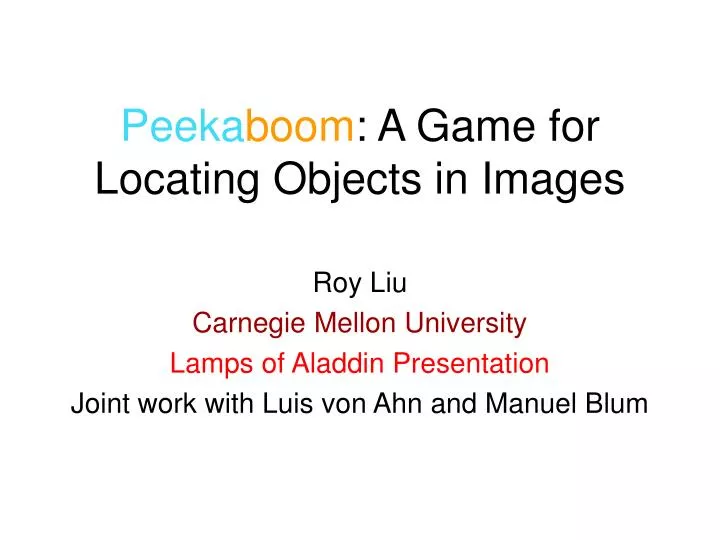 peeka boom a game for locating objects in images