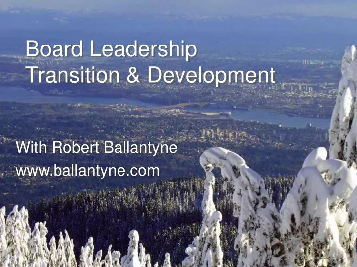 board leadership transition development