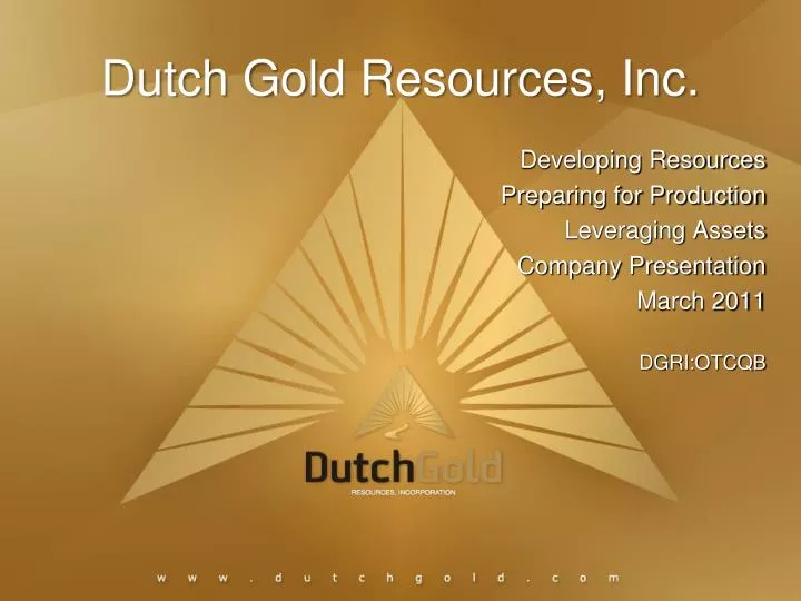 dutch gold resources inc